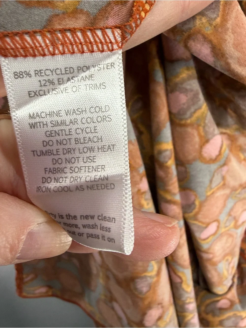 Toad&Co Orange Floral Crusher Maxi Dress Medium Quick Dry Wrinkle Resistant - Picture 4 of 4
